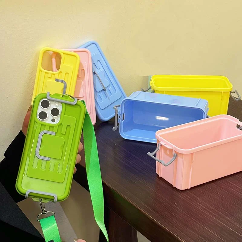 Luggage storage phone case with a single shoulder strap that can be carried diagonally Phone Case For iPhone 11 12 13 14 15 pro