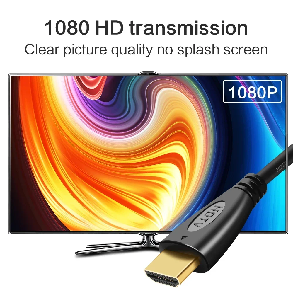 FSU câbles vidéo compatibles HDMI 1.4 4K 1080P câble 3D plaqué or pour commutateur de répartiteur HDTV 0.5m 1m 1.5m 2m 3m 5m 10m