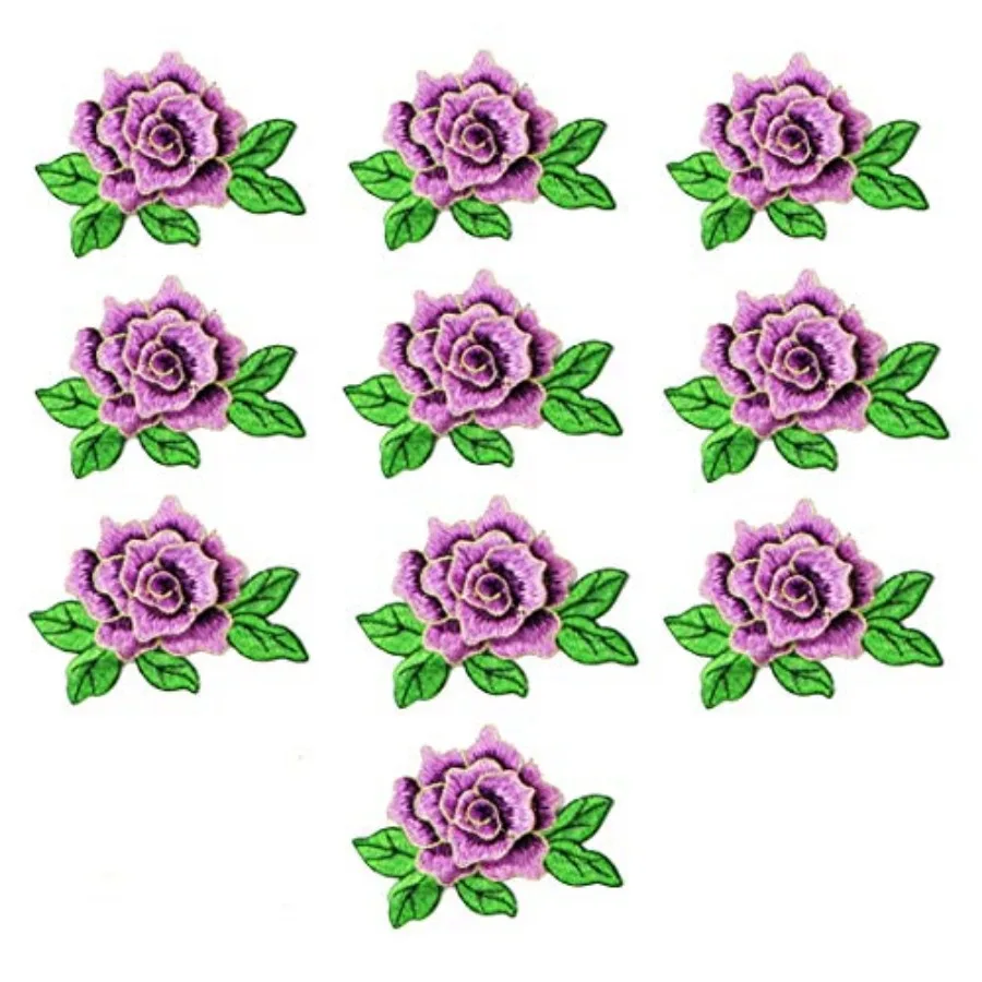 

10 Pieces 3D Rose Embroide Patch Flower Sew on Patches Applique Sewing Crafts Kit for Clothes Jeans Jackets Bags DIY Embellishm