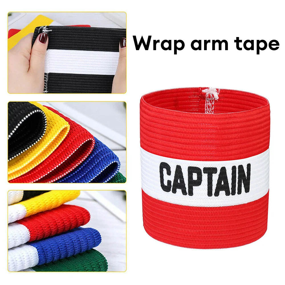 10pcs Reflective Captain Armband Elastic Arm Band Team Leader Sleeve Badge Football Hockey Match Player Captain Group Armband