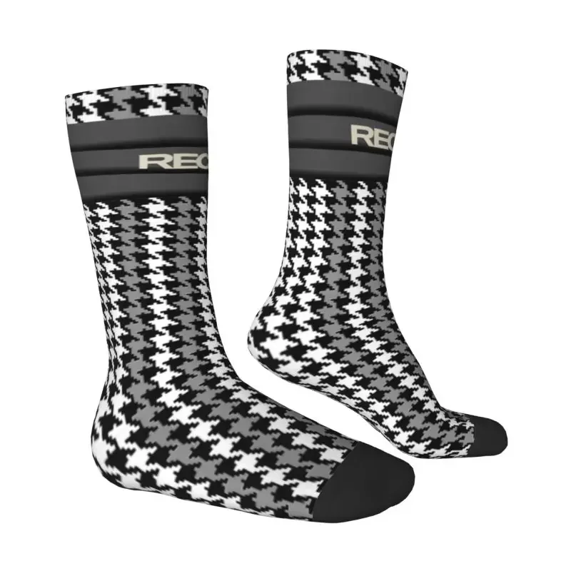 Houndstooth Recaros Patroon Heren Crew Sokken Unisex Schattige 3d Bedrukte Jurk Sokken