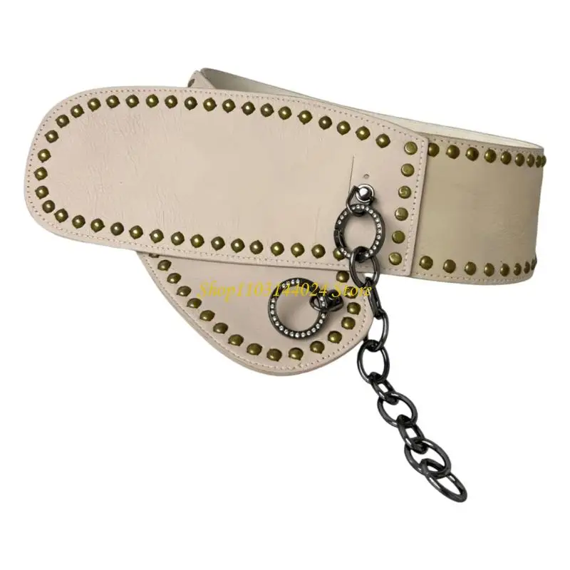 

N5KE Elegant 115cm Long Belt Girdle With Punk For Layering Outfits
