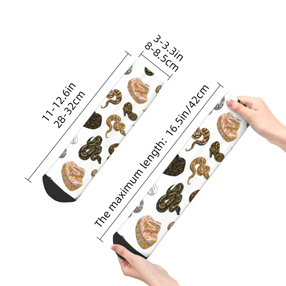 جوارب على شكل ثعبان من Ball Python Morph جوارب هاراجوكو فائقة النعومة لجميع المواسم إكسسوارات جوارب لعيد الميلاد للرجال والنساء