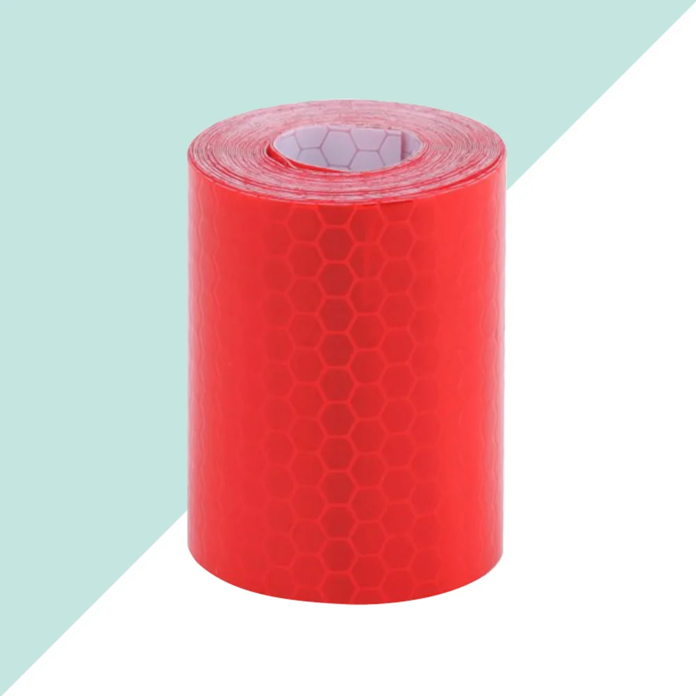 

4Pcs Reflective Tape Vehicle Honeycomb PVC Pattern Self Adhesive Waterproof Night Visibility Tape Trucks Trailers Safety Warning
