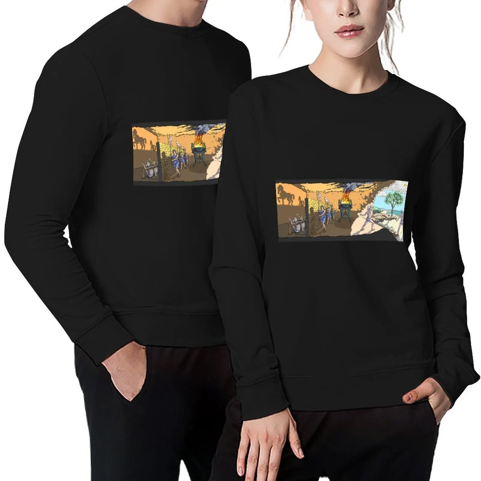 

The Allegory of the Cave / Plato's Cave Pullover fashion men anime clothing tracksuit aesthetic clothing new sweatshirts