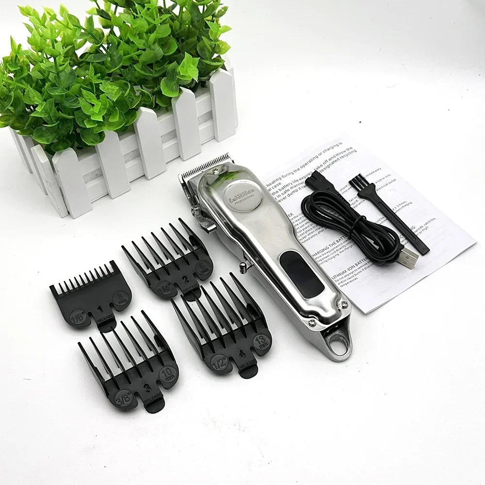 Professional Dog Hair Clipper All Metal Rechargeable Pet Trimmer Cat Shaver Cutting Machine Puppy Grooming Haircut Low Noice