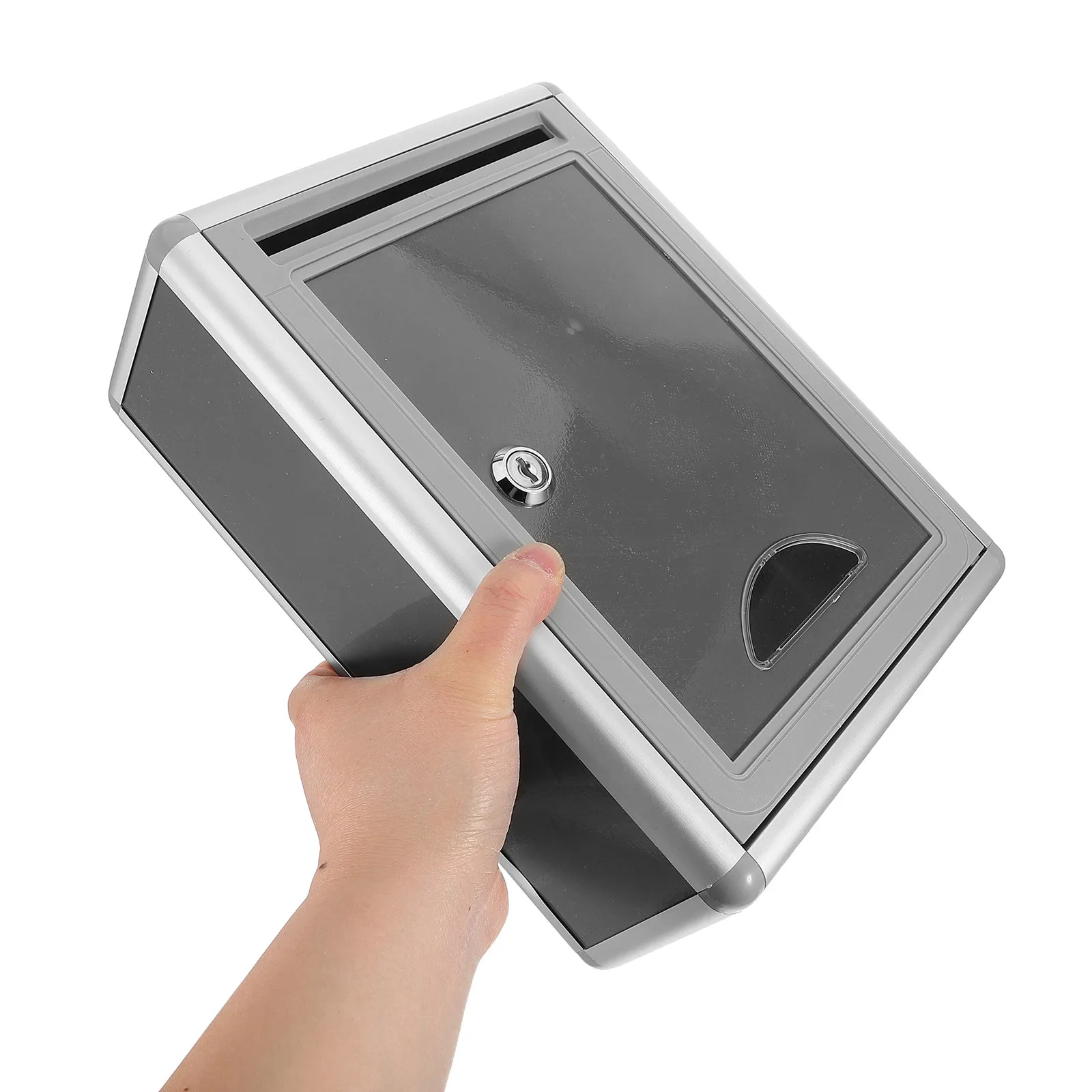 1Set Wall Mounted Hanging Mailbox Lock Box Large Capacity Lockable Secure Mailbox Outdoor Waterproof Post Box for Home Office