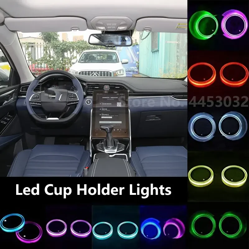 

1 PCS Led Cup Holder Lights For Maxus T60 T70 T90 G10 G20 G50 G90 D60 D90 V80 V90 Coaster Decorative Lamps 7 Colors