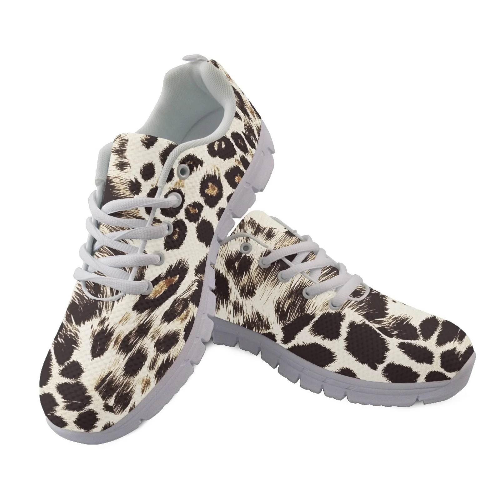 Coloranimal Leopard Print 2026 New Athletic Trainers Mens Sports Lace up Running Sneakers for Women