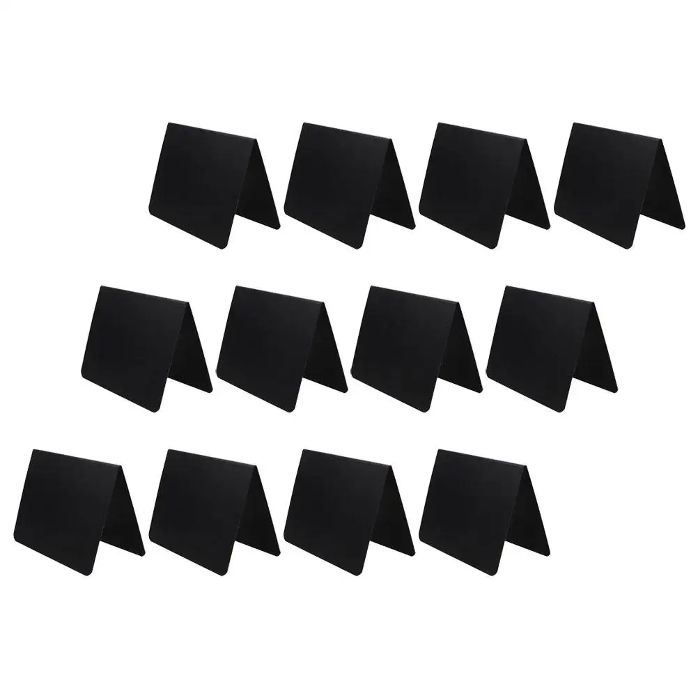 12 Pcs Blackboard Price Tag Mini Chalkboards Rewritable 120x80mm Matte Tabletop Memo Kitchen Food Labels Buffet Display Signs