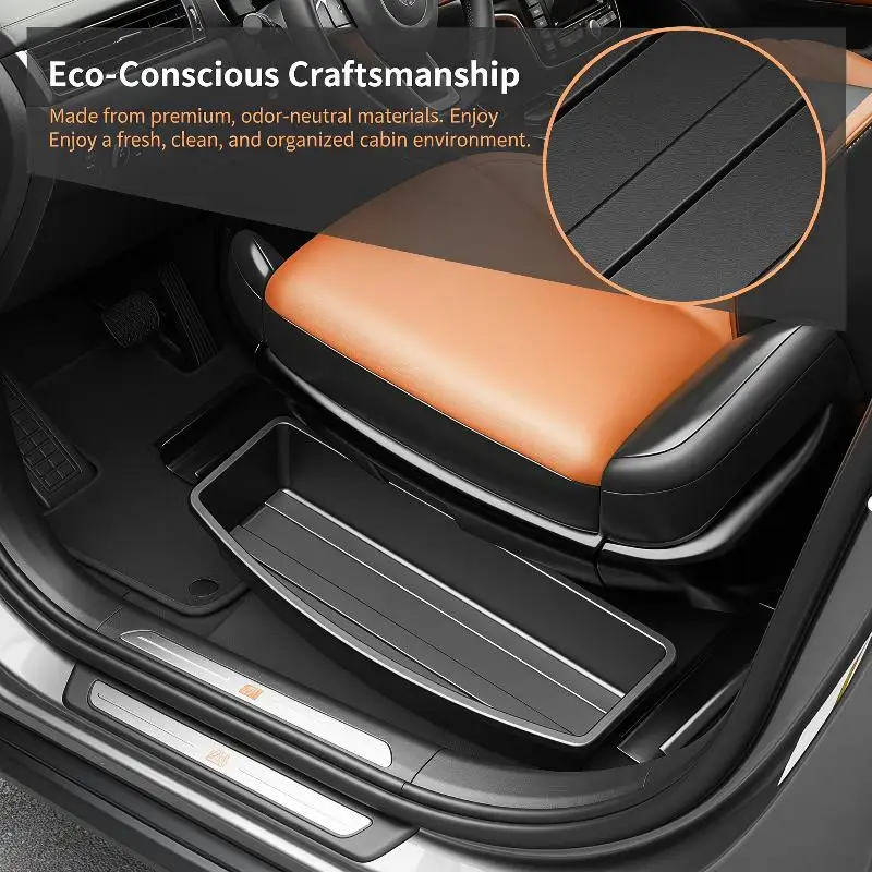 Car Under Seat Storage Drawer Universal Anti-Slip Front Seat Storage Box Auto Interior Organizer for Most Vehicles