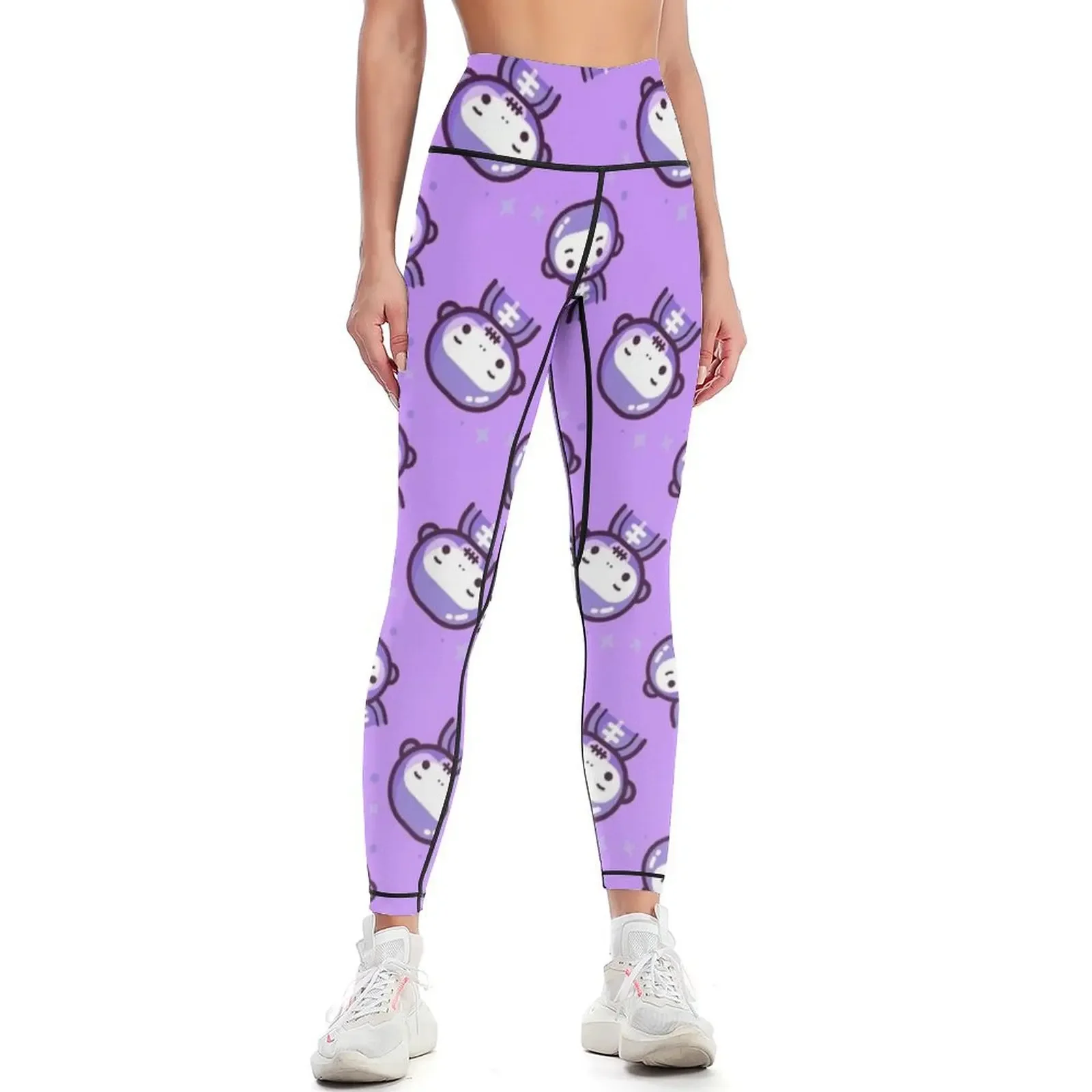 

Happy Halloween Holiday | Cute & Spooky Purple Skeleton Cartoon Pattern Leggings Jogger pants gym top Womens Leggings