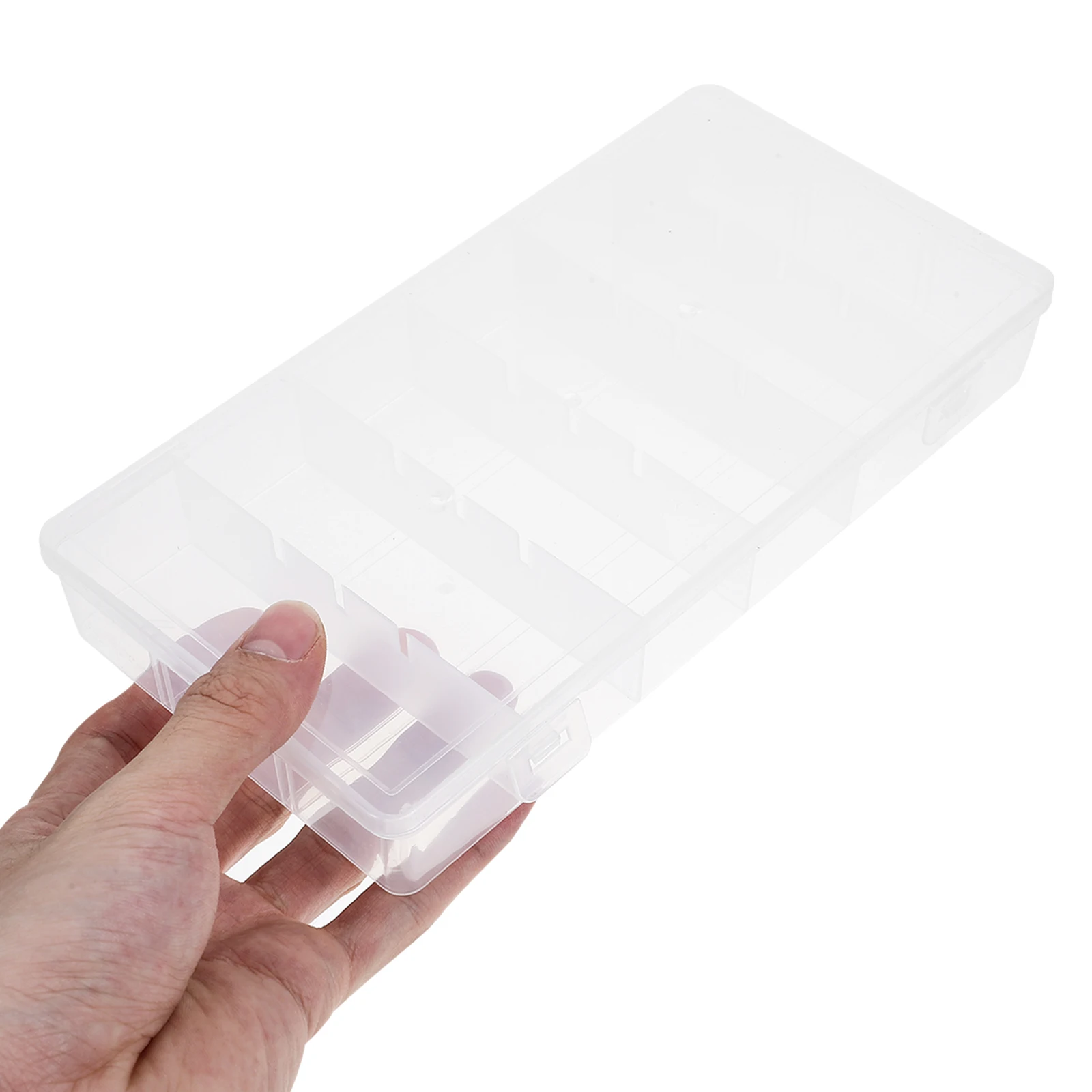 

2Pcs Rectangular Storage Box Small Parts Organizer Transparent Detachable Multi-Grid Divider Organizer for Jewelry Beads
