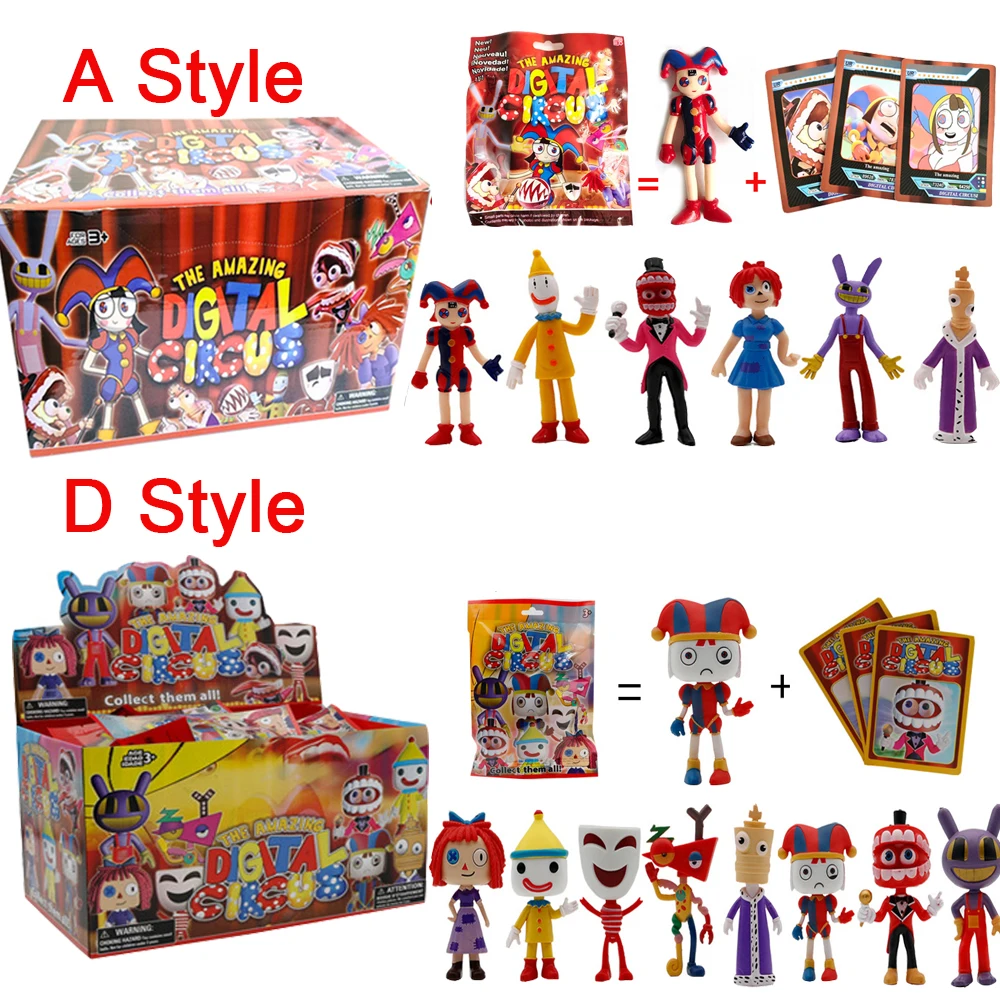 24Pack/Set The Amazing Digital Circus Figure Card Toy Pomni Jax Kagatha Kinger Caine Kaufmo PVC Model Doll Figurines Gift