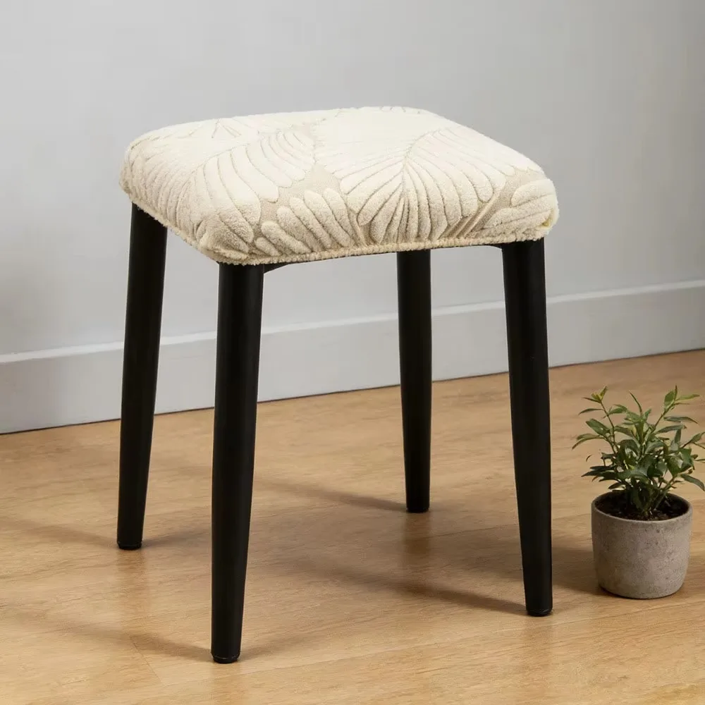1Pc New Washable Chair Seat Cover Removable Soft Square Stool Case Elastic Chaircover Dining Chair