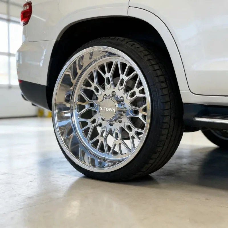 26 Style 20x12 22x12 24x14 Inch Polished Deep Alloy Forged Wheels Chrome Finish 8X180 8X170 6X139.7 8x165.1 8x6.5 Off‑road Truck