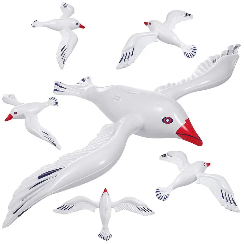 

6pcs Inflatable Seagull Inflatable Birds Decorations for Birthday Baby Shower Wedding Beach Pool