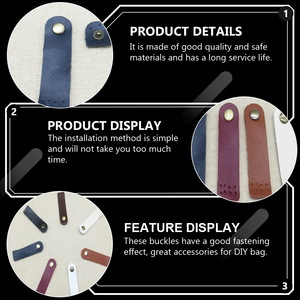 

3Pcs Bag Hasp Clasp Simple Design Buckles for Crossbody Purse Notebook Secure Fastening DIY Craft Projects