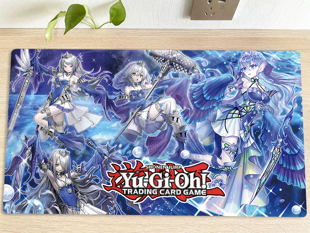 

YuGiOh Playmat Tearlaments Girls TCG CCG Mat Trading Card Game Mat Table Desk Mouse Pad Gaming Play Mat 60x35cm Free Bag