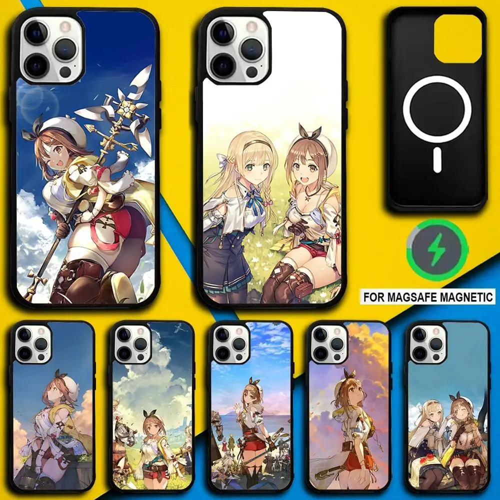 

A-AtelierS Game R-Ryza Phone Case For iPhone 17,16,15,14,13,12,11,Pro,Max,Plus,Mini,SE4,E Magnetic Magsafe Wireless Charging