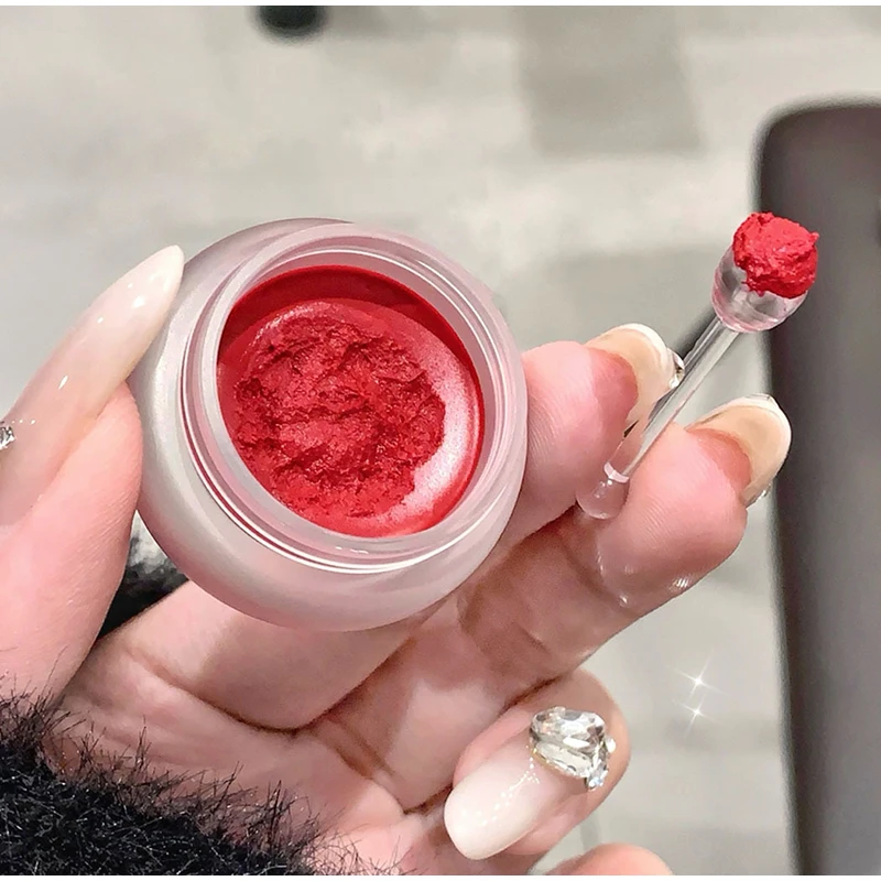 New Small Round Jar Lip Mud Matte Moisturize Not Easy To Stick Cup Lasting Waterproof For Students Are Cheap Lip Cosmetics