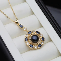 Beautiful Black 925 Silver Pearl Pendant Women,Real Cultured Natural Freshwater Pearl Pendant Wife Birthday Gift White