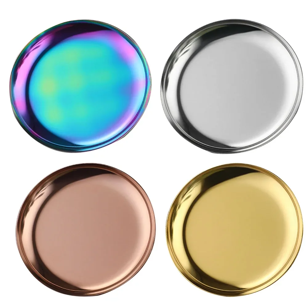 Functional Stainless Steel Jewelry Storage Tray Polished Finish Store with Style Colorful Gold Silver Rose Gold