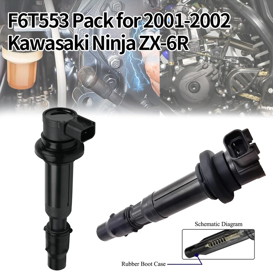 2/4PCS Ignition Coil F6T553 For Triumph Tiger 800 XR XCA Kawasaki