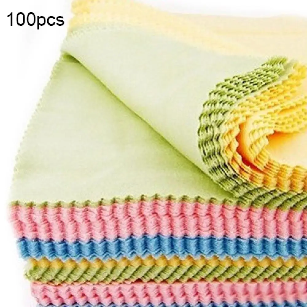 100 Pcs Anti-Grease Fish Scale Wipe Efficient Kitchen Microfiber Scale Washing Rags Clean Towel Cloths Home Tools Dish Cleaning