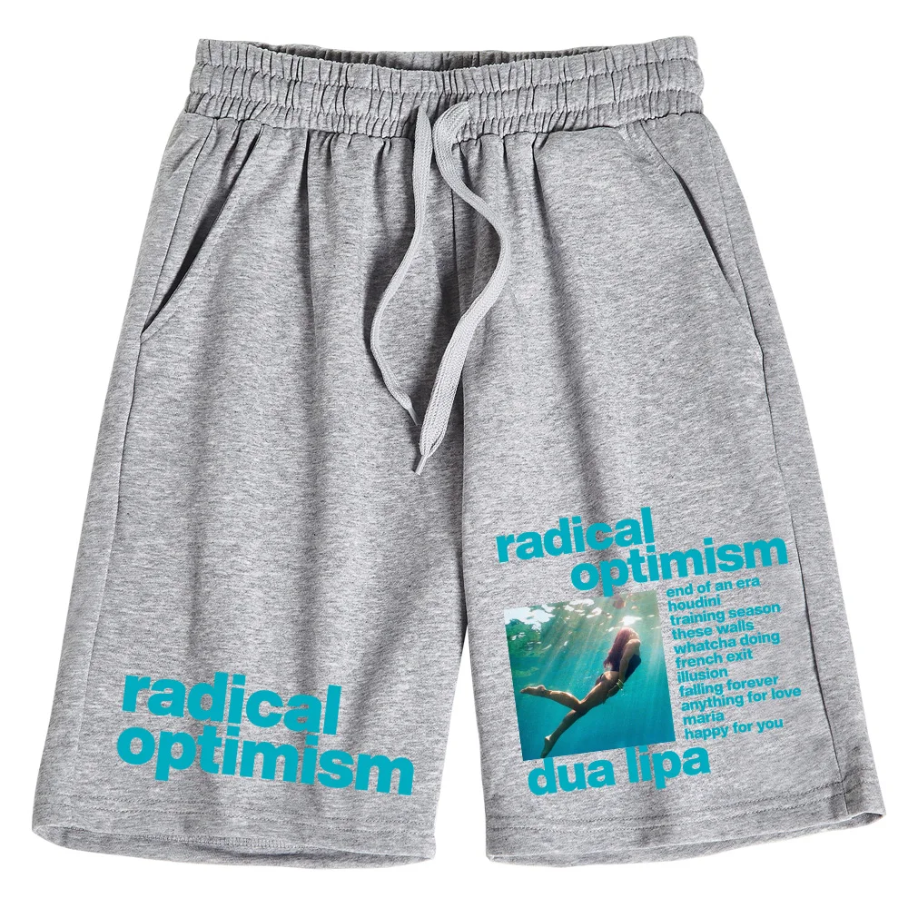 Dua-Lipa Optimism Radical 2024 pantalones cortos hombre mujer al aire libre Casual suelta playa algodón