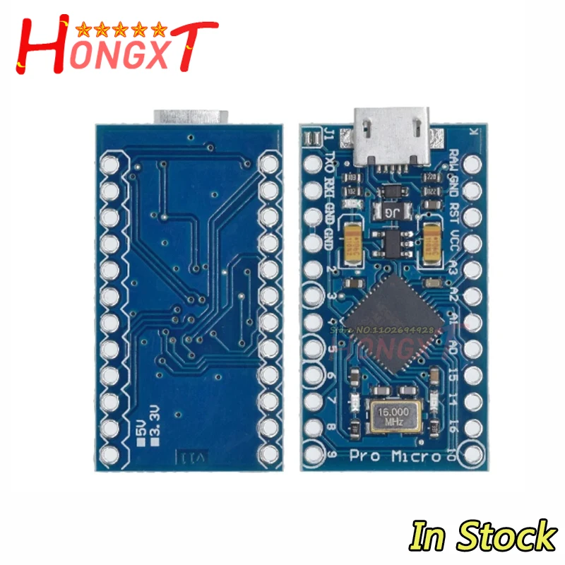 TZT Pro Micro ATmega32U4 5V 16MHz Chip Ganti ATmega328 Untuk Arduino Pro Mini Dengan 2 Baris Pin Header Untuk Leonardo UNO R3.