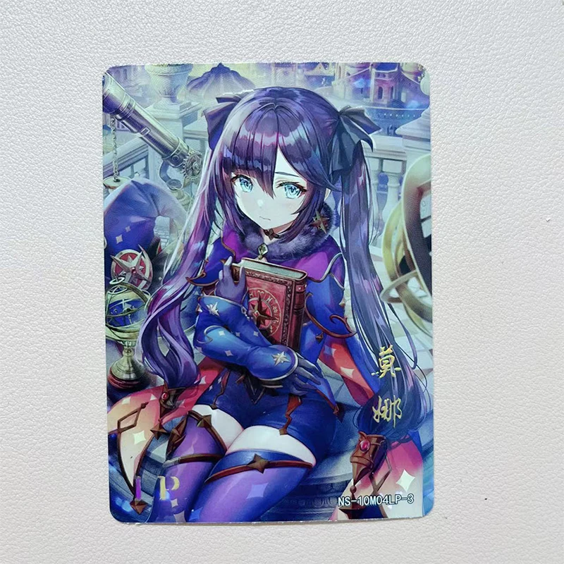 Anime bogini historia Metal Trifold Lp Flash Card Rem Kitagawa Marin Keqing kolekcja zabawka pasjans świąteczny prezent urodzinowy