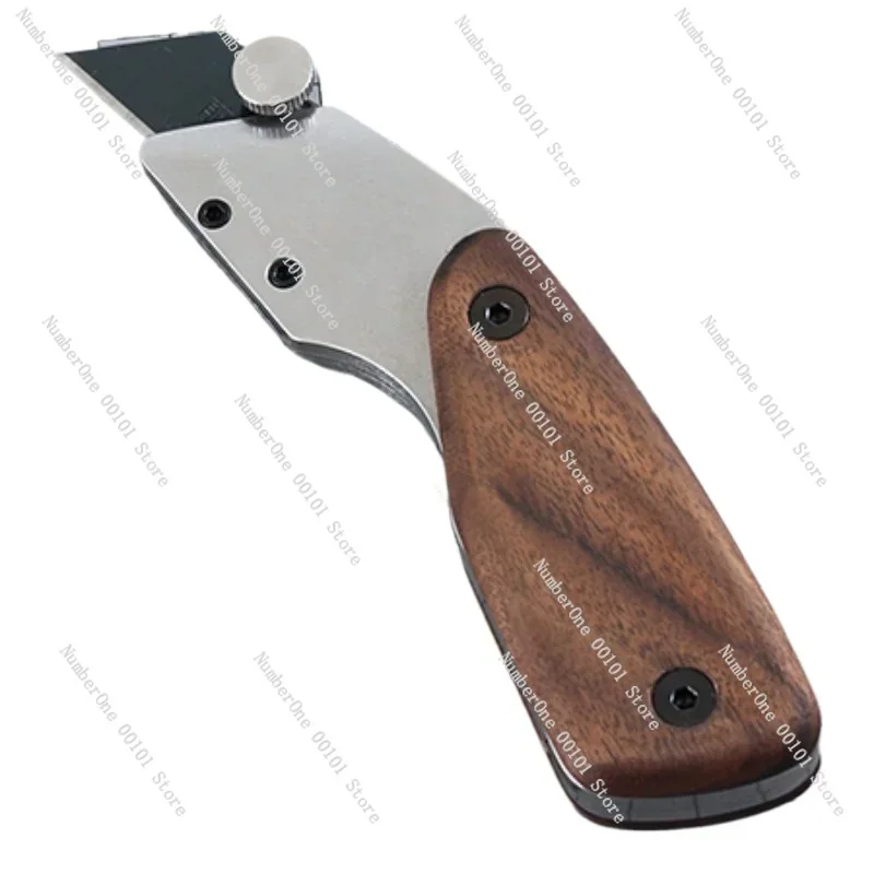 Leather Cutter Trapezoidal Handmade DIY Leather Leather Production Black Walnut Wooden Handle 0 Shaking 0 Deformation