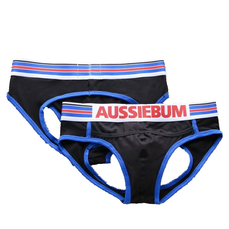 Aussiebum men\'s back hollow pure cotton breathable comfortable back hollow briefs