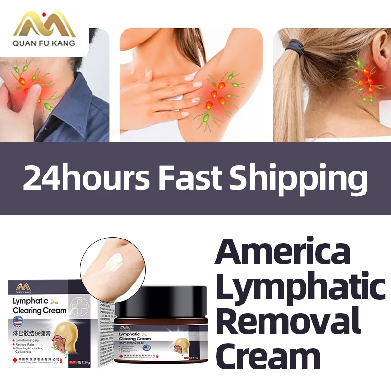 Lymphatic Detox Care Cream Lymph Nodes Drainage Ointment Armpit Neck Breast Anti-Swelling Treatment American Formula