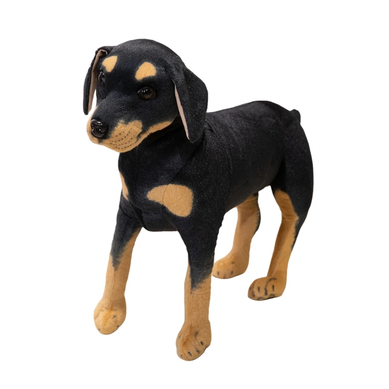 Levensechte hond knuffel pluizige knuffels Rottweiler zachte pop Real-life puppy Home Decor kinderen speelgoed verjaardagscadeau