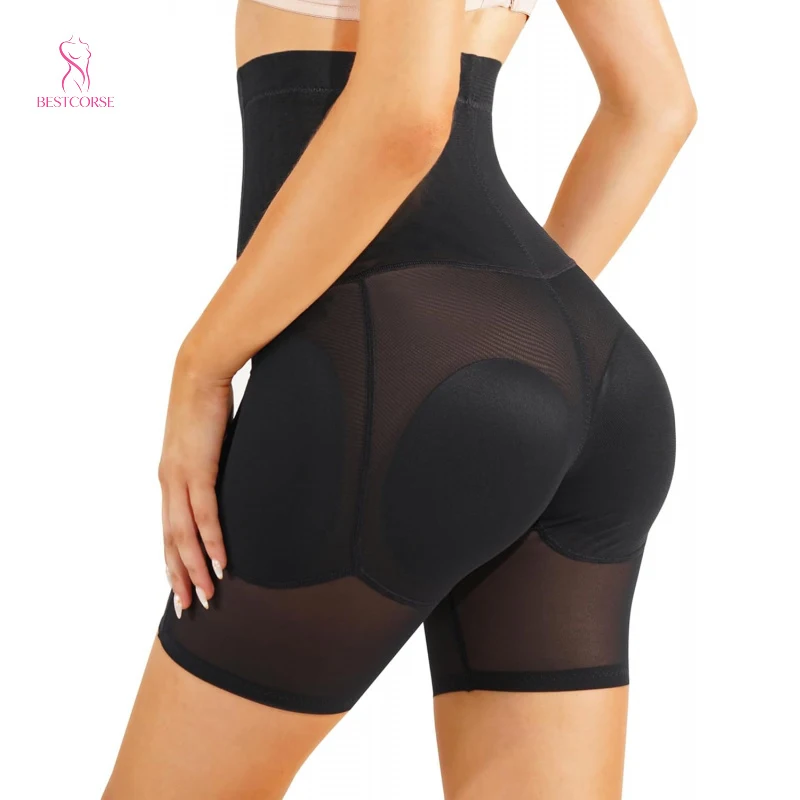 

4 Fake Pads Side Hip Enhancer Invisible Breathable Tummy and Butt Lifter Panty Push Up Panties Short Padded Underwear Women