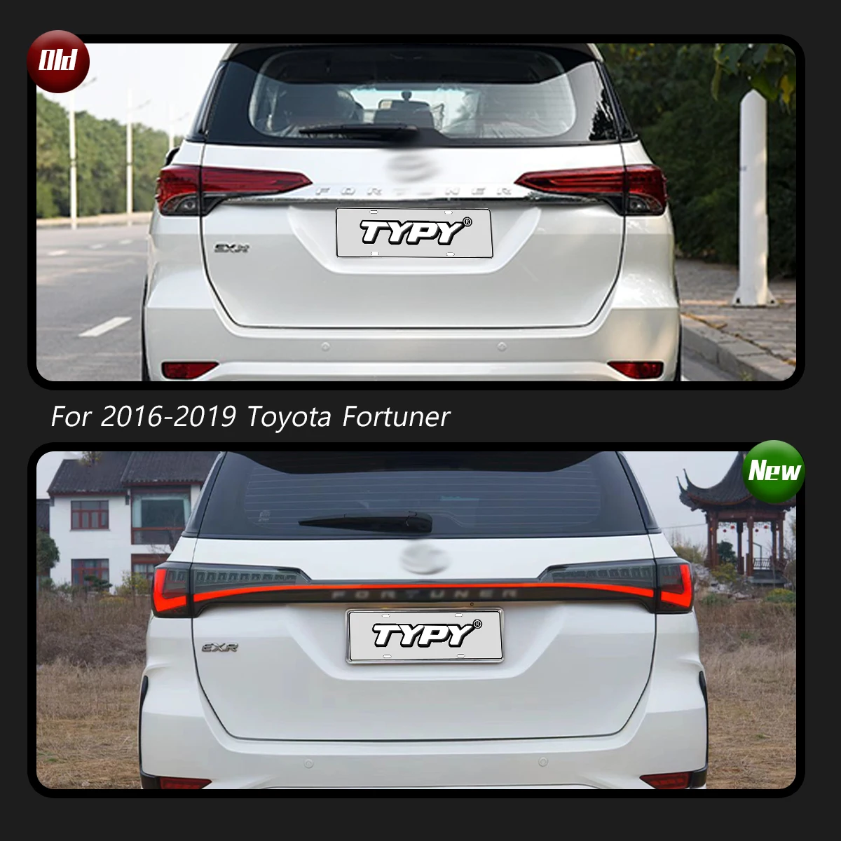 Typy Auto Achterlicht Voor Toyota Fortuin Achterlicht 2016-2019 Geleid Door-Achterlichten Drl Dagrijlichten Opstarten Dynamisch