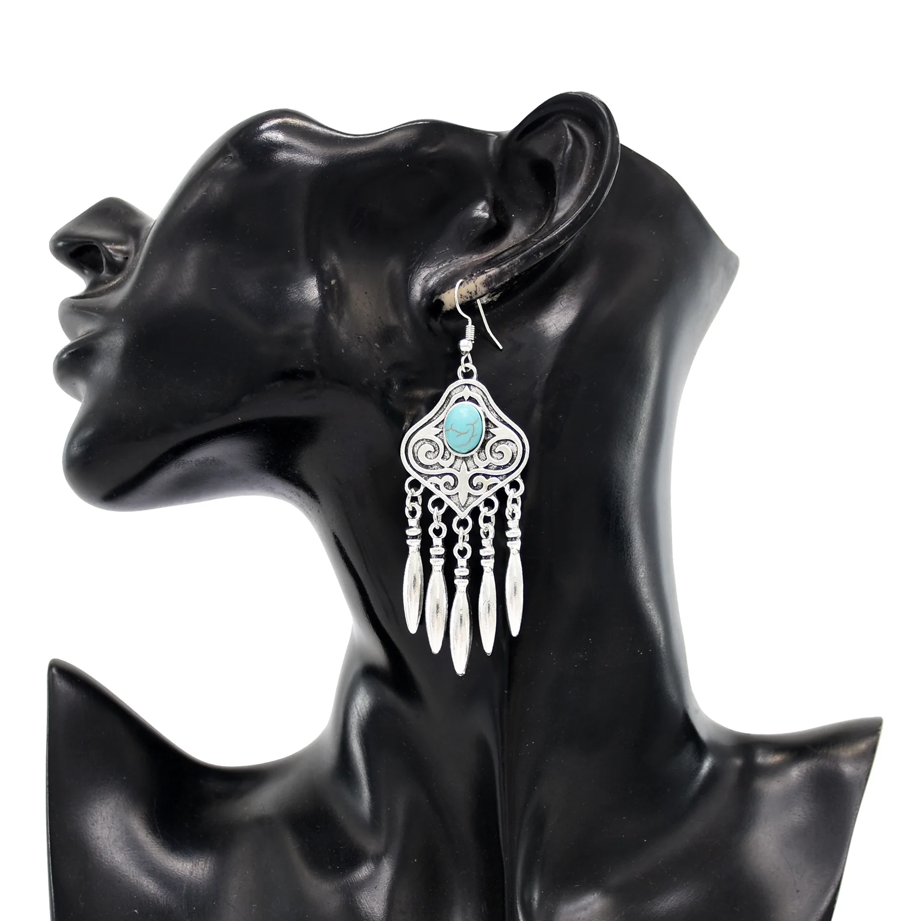 Ethnic Fashion Pakistan - Ethnic Retro Gypsy Alloy Carved Tassel