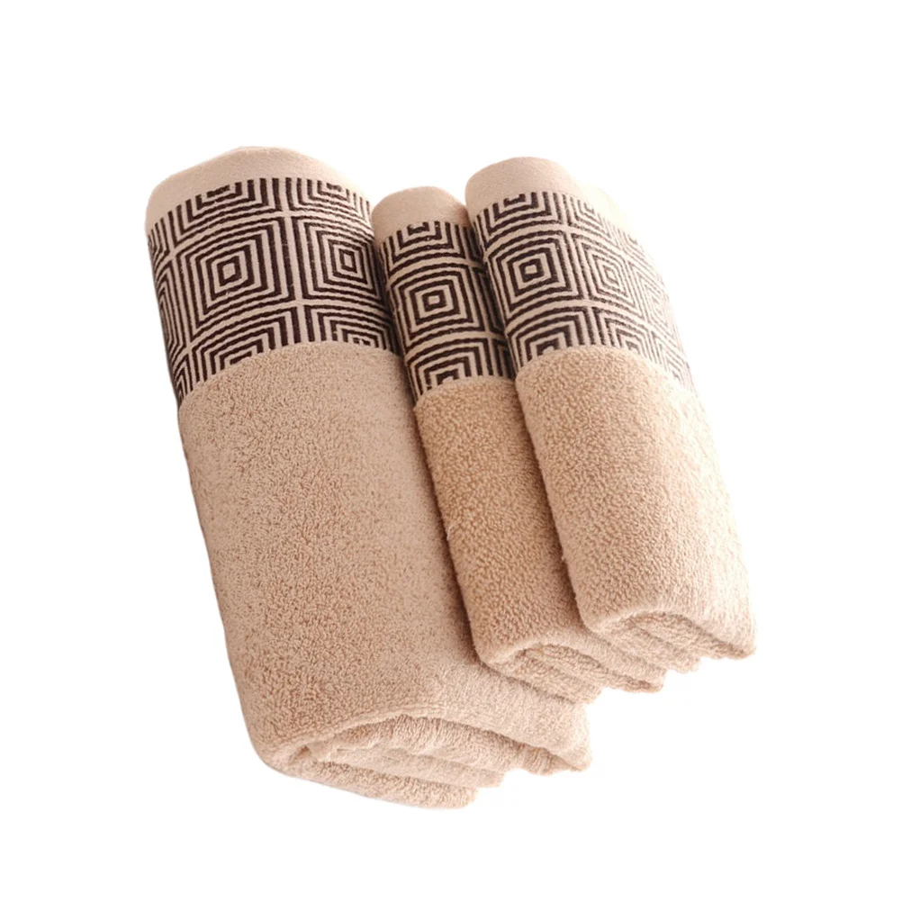 

3Pcs Cotton Towel Large Bath Towel Pure Cotton Water Absorbent Stylish Comfortable Eco Friendly Hotel Spa Use Coffee