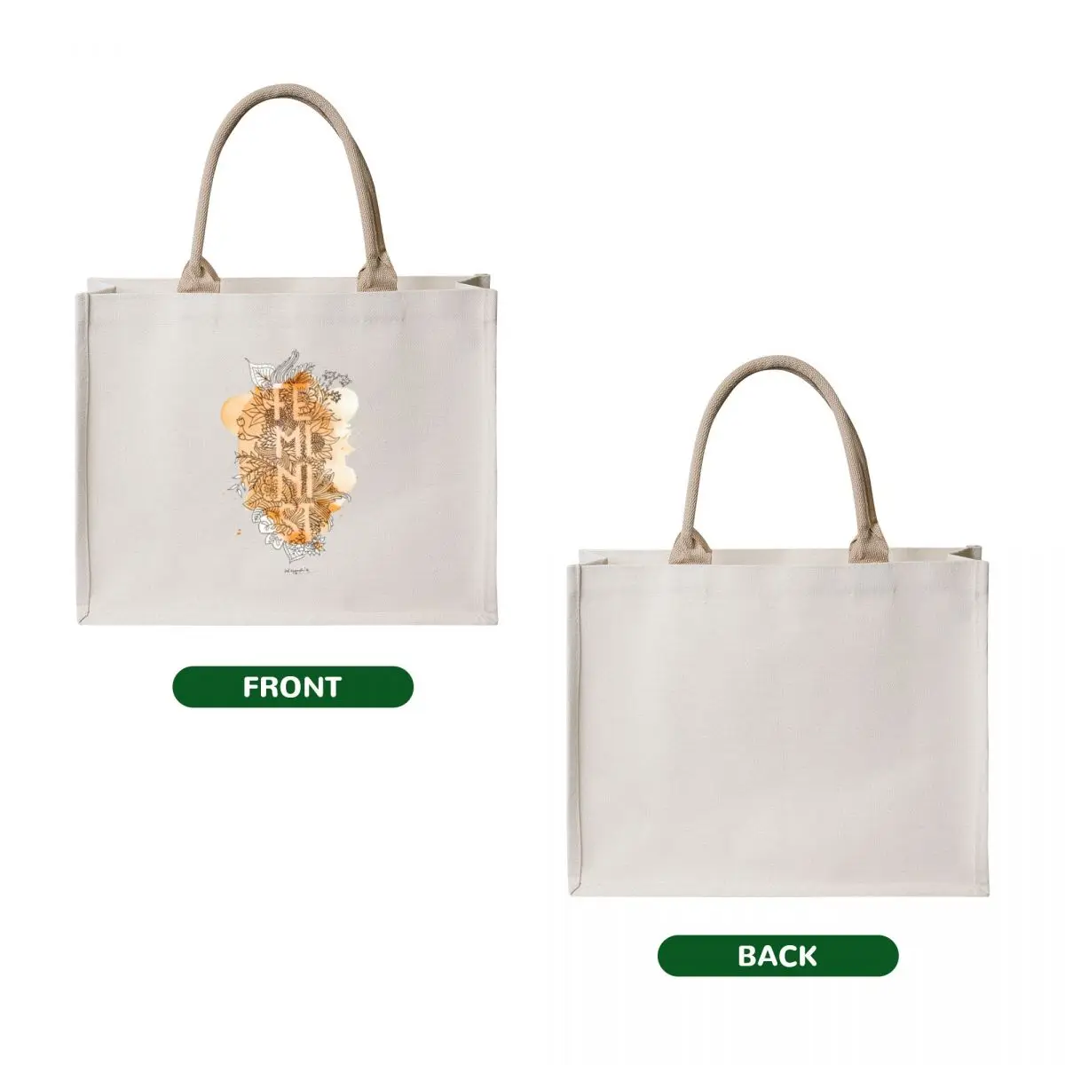 Let feminism bloom Tote Bag Lady bags hand bag eco bag folding personalized tote