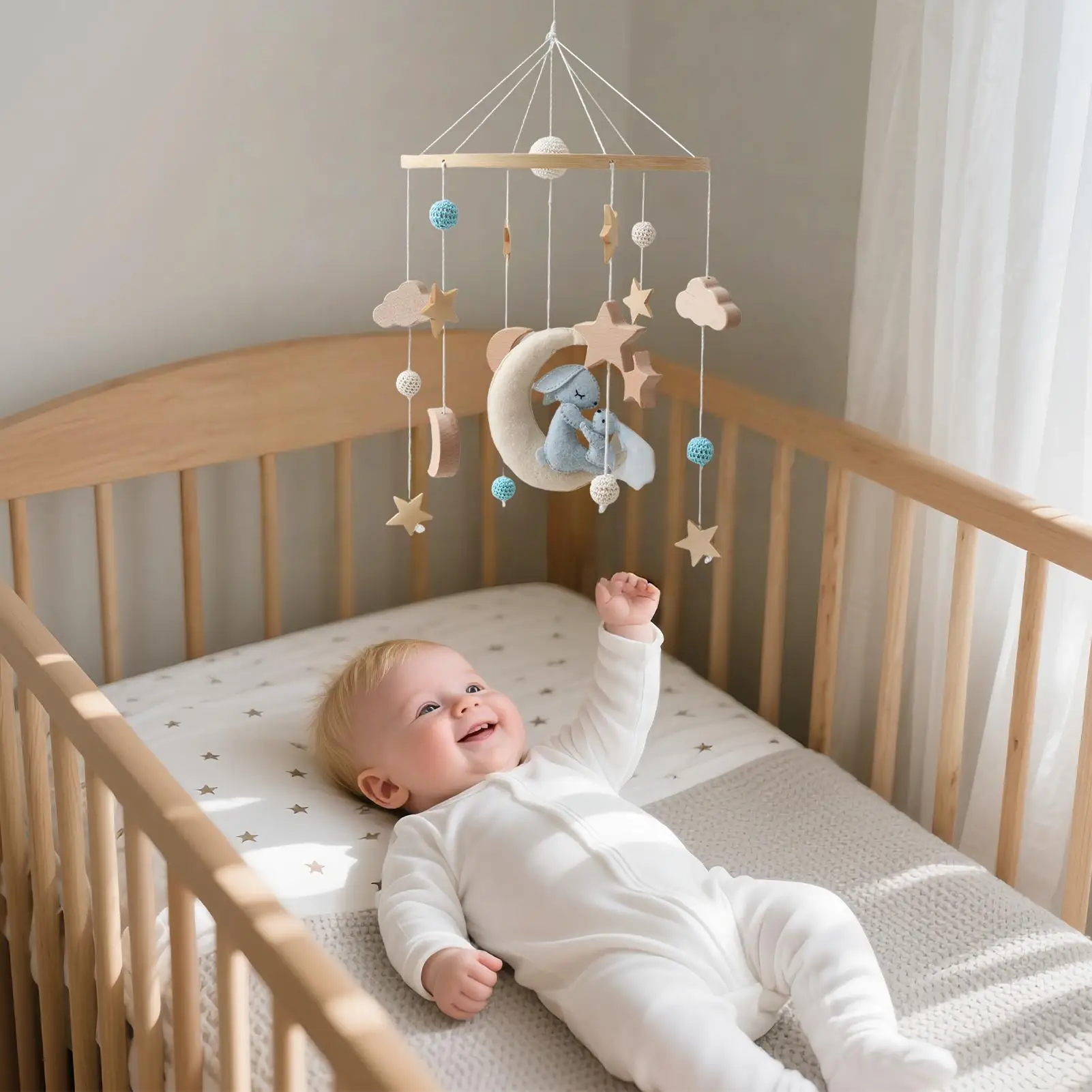 Krippe Mobile Hangable Kinderwagen Krippe Spielzeug Drehbare Beruhigende Spielzeug Für Laufstall Kinder Kinderpflege Anbieter Baby Dusche Neue Eltern