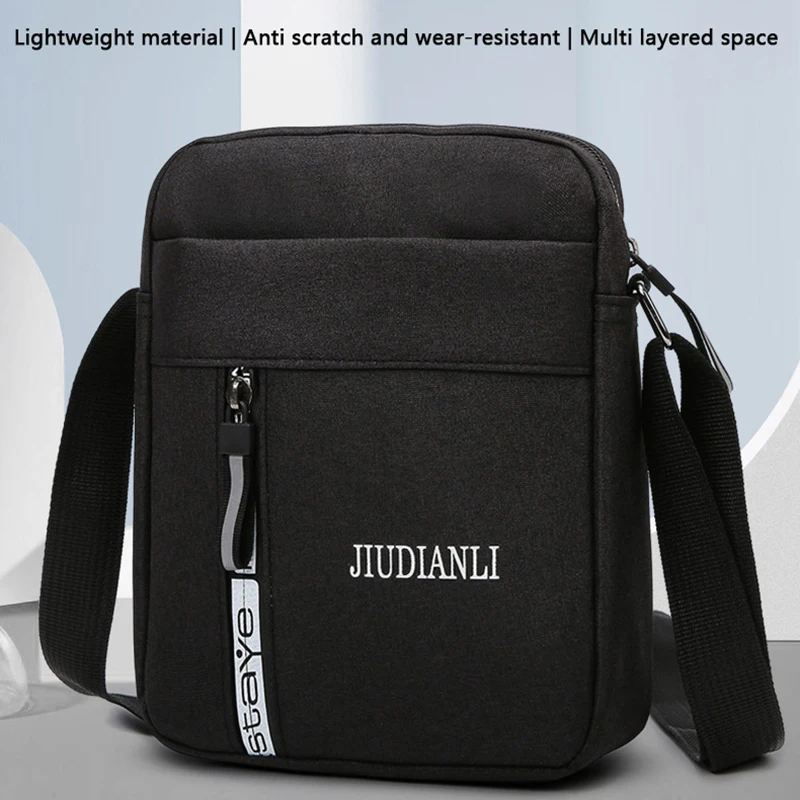 Vintage Waterproof Shoulder Bag Men Fashion Crossbody Bags Large Capacity Simple Travel Student Computer Bag Mini Purse Handbag