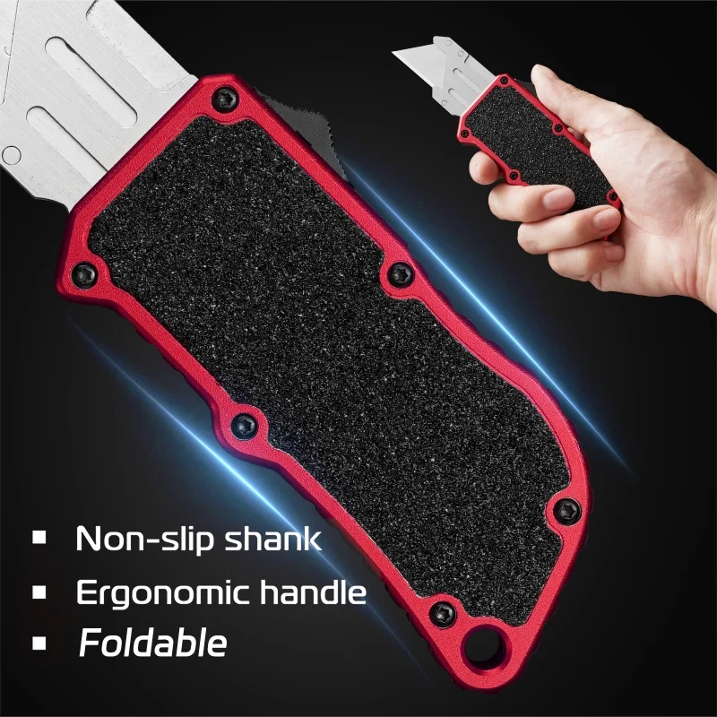 Premium SK5 Blade Utility Knife Aeronautical Aluminium Handle 5-in-1 Multitool for EDC Outdoor Paper Sharp Cutter Durable Gift