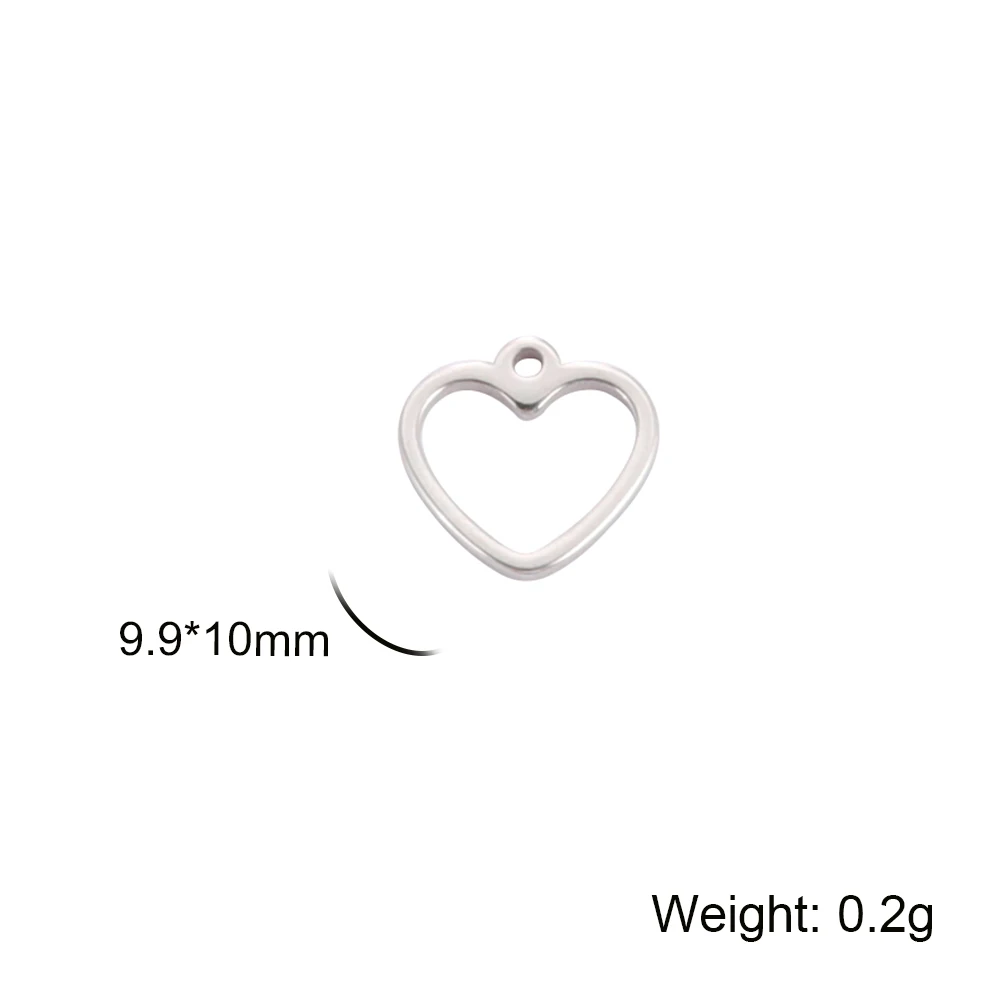 5pcs/Lot Women's Love Pendant Charm Earrings Necklace Bracelet DIY Jewelry Production Accessories Wholesale Supplies