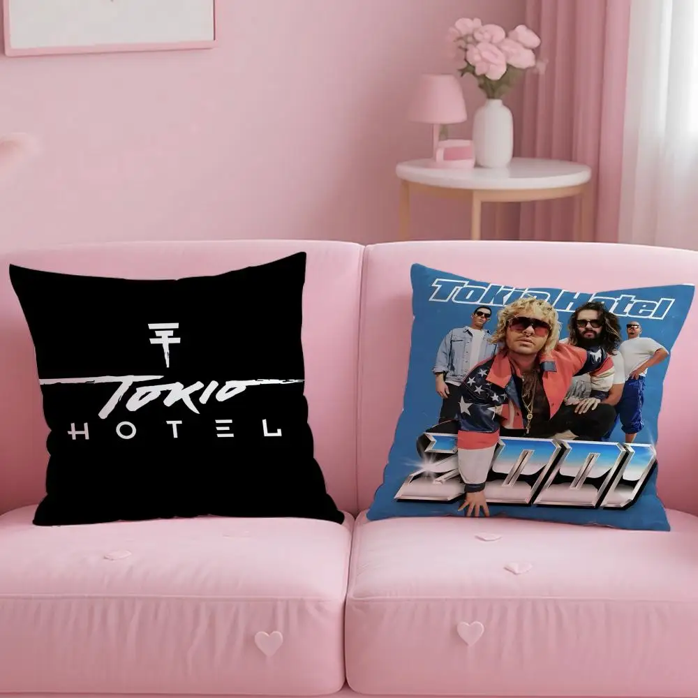 Classic Band Tokio Hotel Cushion Cover Soft & Easy-Wash Pillow Case – Versatile for Couch, Bed, Travel and Office