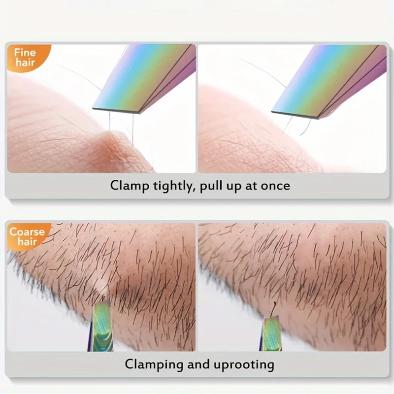 Pinça Profissional para Sobrancelhas Femininas e Masculinas, Aparador de Barba e Cílios, Removedor de Pelos em Aço Inoxidável para Rosto e Maquiagem