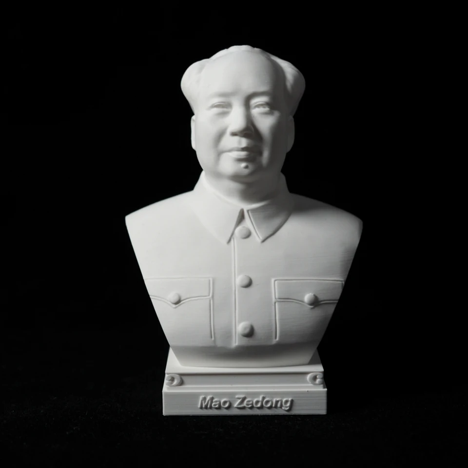 Mao Zedong, Chairman Mao ornaments statue model bust crafts great man portrait desk desk, 3D printing PLA plastic material