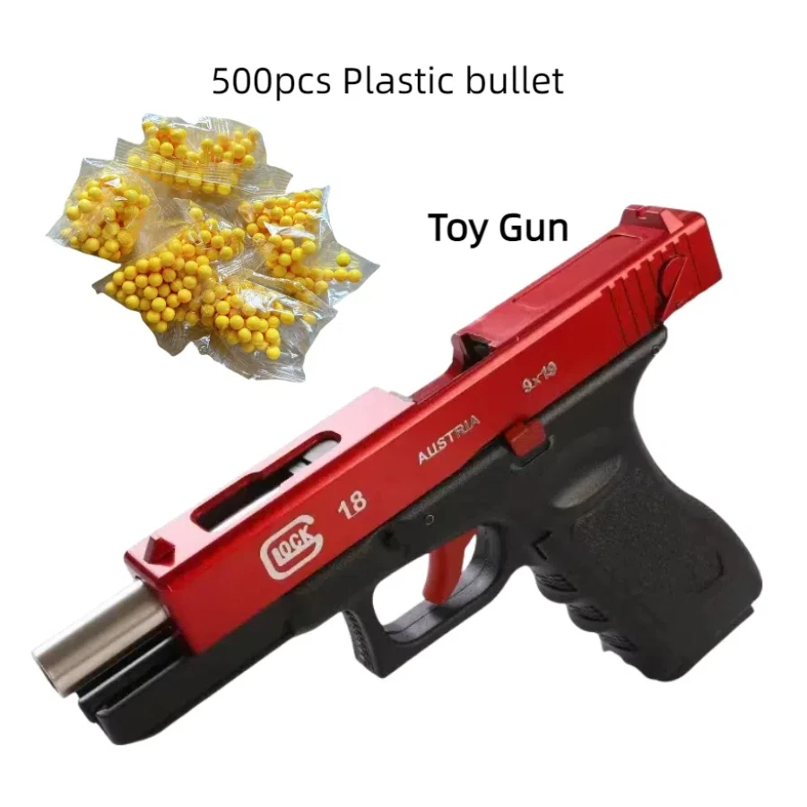 2024 New Toy Gun Hand Locke G18 Empty Pull Warehouse Three-hook Machine Shooting Toy Gun Hang up the empty warehouse Boy\'s Gift