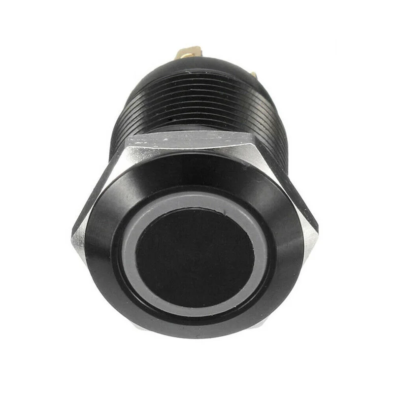 12mm 12V Led Light on-off Metal Push Button Switch Power Button Waterproof Flat Circular Button LED Light